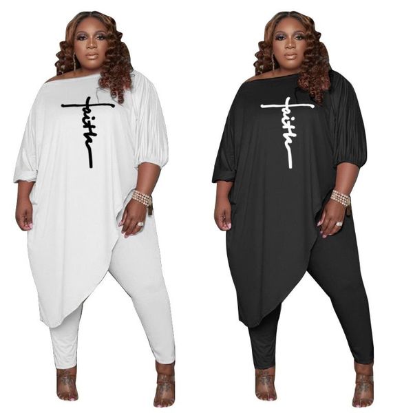 plus size tracksuits women suit long letter printed + pants jogging femme leggings 2 piece sets tracksuit casual outfits xl~5xl, Black
plus size tracksuits women suit long letter printed + pants jogging femme leggings 2 piece sets tracksuit casual outfits xl~5xl, Black