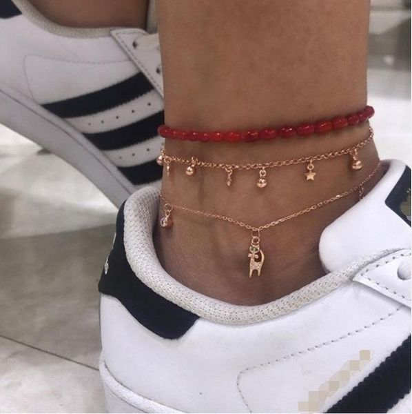 anklets 2021 fashion 3pcs/set anket classic star metal cute fairy ankle bracelets for women girls jewelry party womens jewellery, Red;blue
anklets 2021 fashion 3pcs/set anket classic star metal cute fairy ankle bracelets for women girls jewelry party womens jewellery, Red;blue