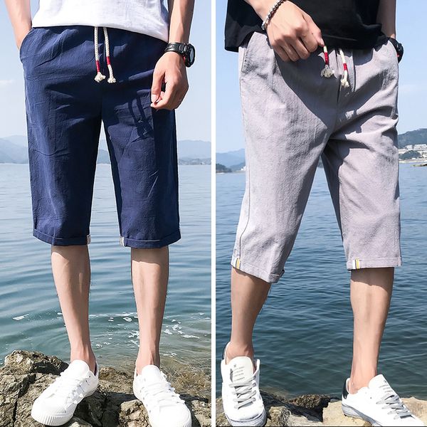 a 855 the new summer 2021 7 minutes of pants men's casual pants six points five beach shorts thin fashion pants in the summer, Blue
a 855 the new summer 2021 7 minutes of pants men's casual pants six points five beach shorts thin fashion pants in the summer, Blue