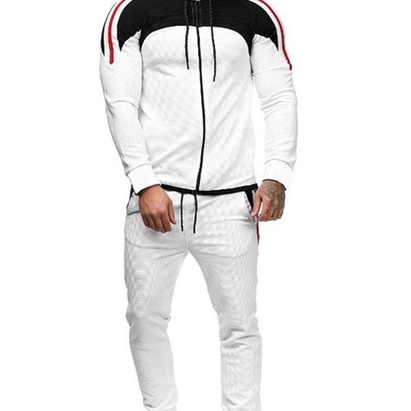 autumn / winter 2020 new large men's pinstripe color blocking sportswear suit h506, White;black
autumn / winter 2020 new large men's pinstripe color blocking sportswear suit h506, White;black