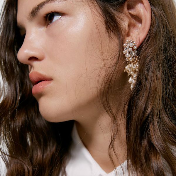 elegant handmade imitation pearls tassel drop earrings for women korean crystal beaded hanging pendant earrings wedding jewelry, Silver
elegant handmade imitation pearls tassel drop earrings for women korean crystal beaded hanging pendant earrings wedding jewelry, Silver