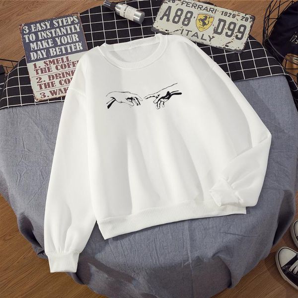women's hoodies & sweatshirts creation hands line art oversized hoodie sweatshirt jumper outfits tumblr 90s aesthetic harajuku streetwe, Black
women's hoodies & sweatshirts creation hands line art oversized hoodie sweatshirt jumper outfits tumblr 90s aesthetic harajuku streetwe, Black