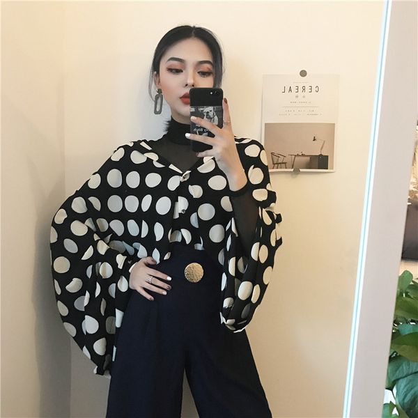 spring autumn women's print shirts loose large size retro dots blouse batwing sleeve chiffon shirt pl144 210506, White
spring autumn women's print shirts loose large size retro dots blouse batwing sleeve chiffon shirt pl144 210506, White