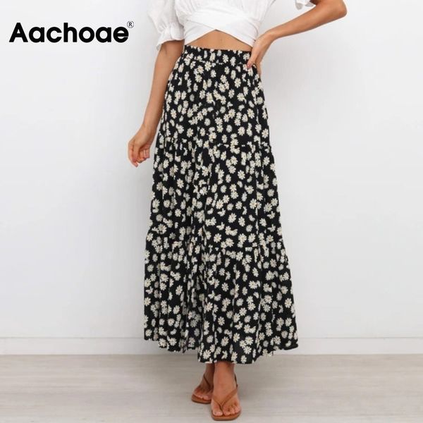 aachoae summer floral print beach long skirt women high waist vintage maxi skirt ladies a line bohemian skirts faldas mujer 210413, Black
aachoae summer floral print beach long skirt women high waist vintage maxi skirt ladies a line bohemian skirts faldas mujer 210413, Black