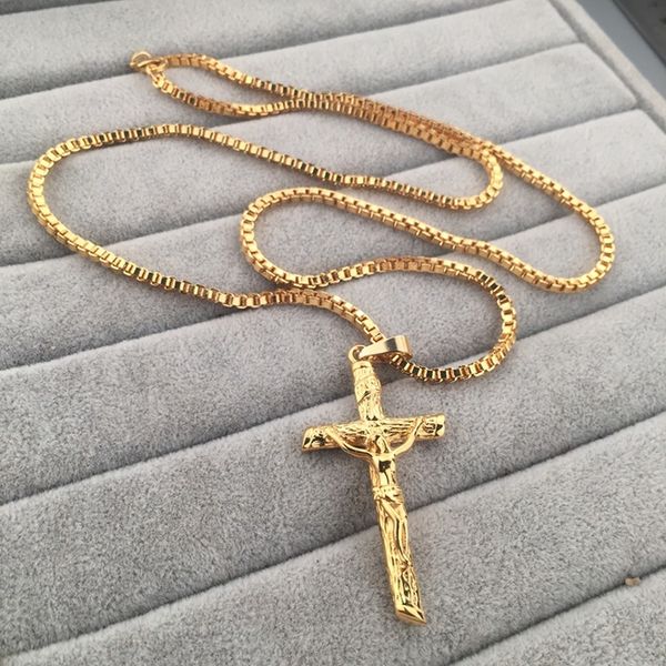 designer necklace men cross necklace pendant women inri juses crucifix christianity jewelry 24k yellow solid gold gf inbi jesus of nazareth, Silver
designer necklace men cross necklace pendant women inri juses crucifix christianity jewelry 24k yellow solid gold gf inbi jesus of nazareth, Silver