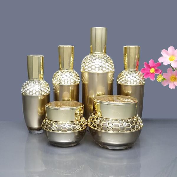 storage bottles & jars 10pcs/lot high grade gold 30/50g acrylic cosmetic facial cream jar 30/60/120ml eye essence airless bottle lotion pres
storage bottles & jars 10pcs/lot high grade gold 30/50g acrylic cosmetic facial cream jar 30/60/120ml eye essence airless bottle lotion pres