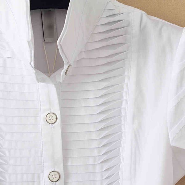 plus size women formal white shirt fashion summer short sleeve pleated bodysuit ladies blouse black stand blusas mujer 4xl
plus size women formal white shirt fashion summer short sleeve pleated bodysuit ladies blouse black stand blusas mujer 4xl