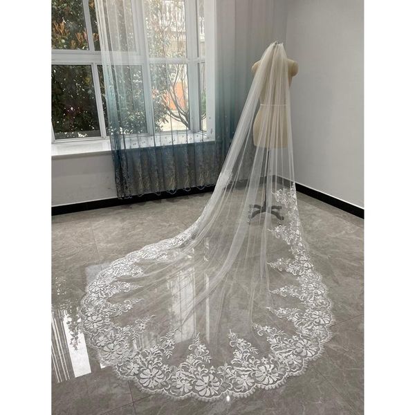 bridal veils one layer lace ivory wedding with comb white tulle cathedral veil for brides accessories 3 metres 1t velos, Black
bridal veils one layer lace ivory wedding with comb white tulle cathedral veil for brides accessories 3 metres 1t velos, Black