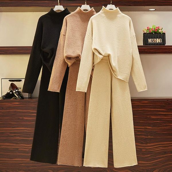 women's two piece pants thicken knitted 2 pieces sets 2021 autumn winter warm turtleneck sweater wide-leg trousers ladies solid loose l, White
women's two piece pants thicken knitted 2 pieces sets 2021 autumn winter warm turtleneck sweater wide-leg trousers ladies solid loose l, White