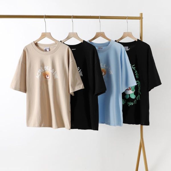 summer teddy bear print men and women same style cotton casual loose round neck short sleeve t-shirt women's, White
summer teddy bear print men and women same style cotton casual loose round neck short sleeve t-shirt women's, White