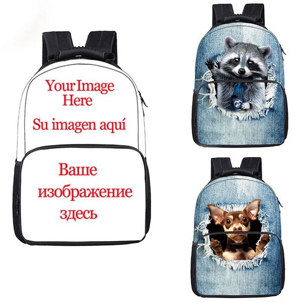 backpack 17 inch customize your image for teenage travel bags children school kids cute puppy dog / kitten cat book bag
backpack 17 inch customize your image for teenage travel bags children school kids cute puppy dog / kitten cat book bag