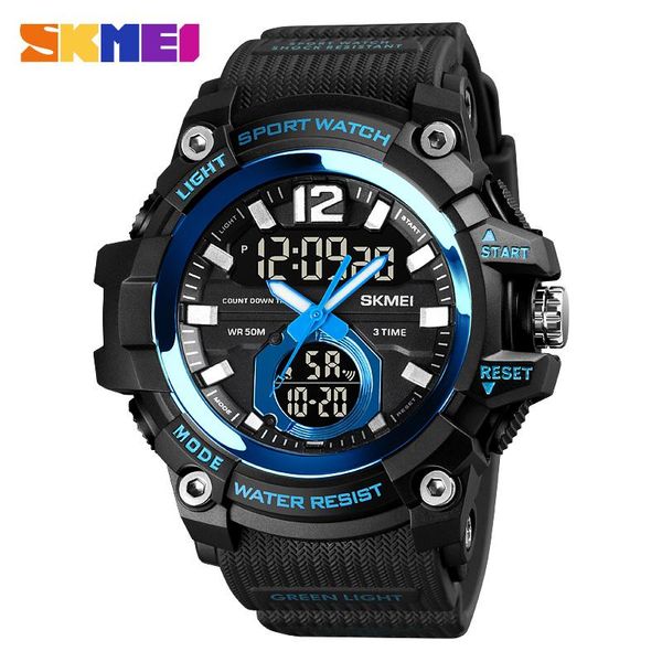 wristwatches skmei 2021 men military sport wrist watch pu band dual display watches black waterproof mens led quartz clock relogio 1725, Slivery;brown
wristwatches skmei 2021 men military sport wrist watch pu band dual display watches black waterproof mens led quartz clock relogio 1725, Slivery;brown