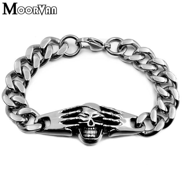 party jewelry bracelet skull hip-hop rock cool men stainless steel fashion skeleton b476 link, chain, Black
party jewelry bracelet skull hip-hop rock cool men stainless steel fashion skeleton b476 link, chain, Black