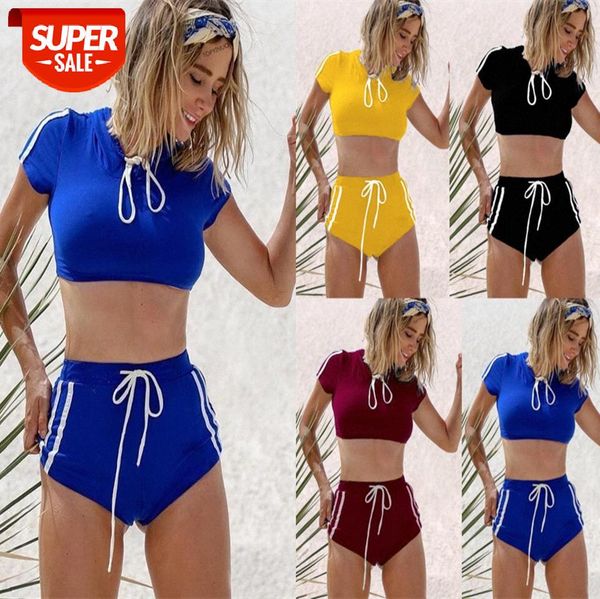 bathing suits women's bikini sports swimsuit solid color half sleeve #h98d, White;black
bathing suits women's bikini sports swimsuit solid color half sleeve #h98d, White;black