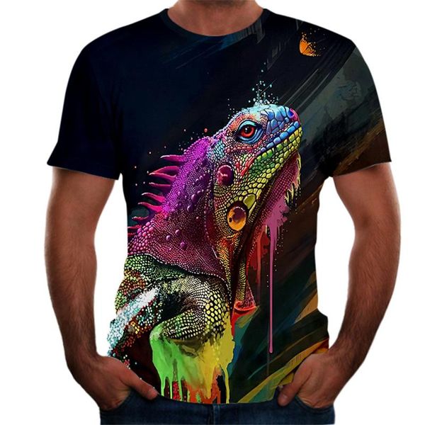 summer fashion clothing men's t-shirt super cute 3d animal chameleon print children's casual sportswear harajuku t-shirts, White;black
summer fashion clothing men's t-shirt super cute 3d animal chameleon print children's casual sportswear harajuku t-shirts, White;black
