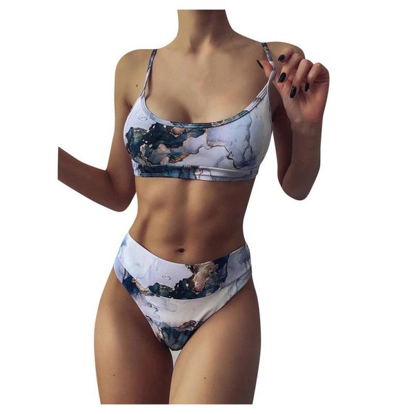 bikinis 2021 women high waist bikini set elegant marble print two piece swimsuit swimwear bandeau swim bathing suit female women's, White;black
bikinis 2021 women high waist bikini set elegant marble print two piece swimsuit swimwear bandeau swim bathing suit female women's, White;black