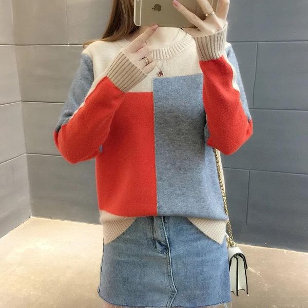 women's sweaters 2021 candy color pullover sweater loose print long sleeve knitted bottoming shirt thick size, White;black
women's sweaters 2021 candy color pullover sweater loose print long sleeve knitted bottoming shirt thick size, White;black