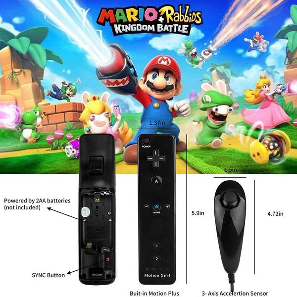 for wii 2 in 1 set wireless bluetooth joystick remote controller gamepad left hand / nunchuck game controllers & joysticks
for wii 2 in 1 set wireless bluetooth joystick remote controller gamepad left hand / nunchuck game controllers & joysticks