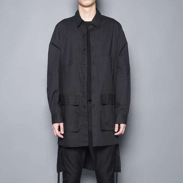 men's casual shirts 2021 dark black print mid-length shirt for korean edition fresh long-sleeved workwear trend, White;black
men's casual shirts 2021 dark black print mid-length shirt for korean edition fresh long-sleeved workwear trend, White;black