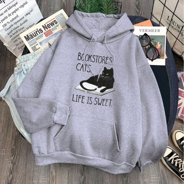 women's hoodies & sweatshirts cat lying on pillow print woman's sweatshirt warm brand creativity slim clothing comfortable women h, Black
women's hoodies & sweatshirts cat lying on pillow print woman's sweatshirt warm brand creativity slim clothing comfortable women h, Black