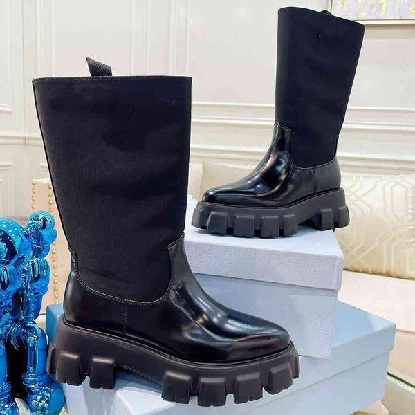 platform designer women half boots fashion winter slip-on leather black elastic long booties martin bottes femmes with box
platform designer women half boots fashion winter slip-on leather black elastic long booties martin bottes femmes with box