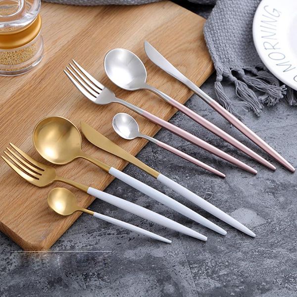 dinnerware sets 4pcs/set wedding tableware dining knife fork tablespoon luxury pink silver cutlery stainless steel golden
dinnerware sets 4pcs/set wedding tableware dining knife fork tablespoon luxury pink silver cutlery stainless steel golden