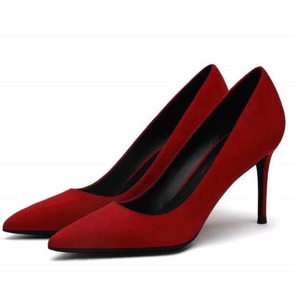 dress shoes women pumps black high heels 8cm 10cm lady cow suede leather autumn pointed single female big size
dress shoes women pumps black high heels 8cm 10cm lady cow suede leather autumn pointed single female big size