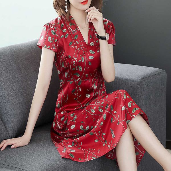 fashion silk dres v-neck satin es elegant high waist plus size woman print es vestidos de fiesta ol 210604, Black;gray
fashion silk dres v-neck satin es elegant high waist plus size woman print es vestidos de fiesta ol 210604, Black;gray