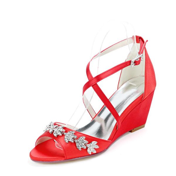 sandals summer lady wedges satin evening dress w/ flower shape metal crystal rhinestone crossed strap bridal beach wedding shoe, Black
sandals summer lady wedges satin evening dress w/ flower shape metal crystal rhinestone crossed strap bridal beach wedding shoe, Black
