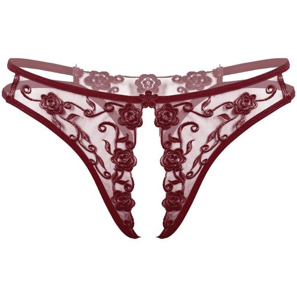 women's panties women flower embroidery crotchless ladies see-through lingerie low waist t-back briefs underwear, Black;pink
women's panties women flower embroidery crotchless ladies see-through lingerie low waist t-back briefs underwear, Black;pink