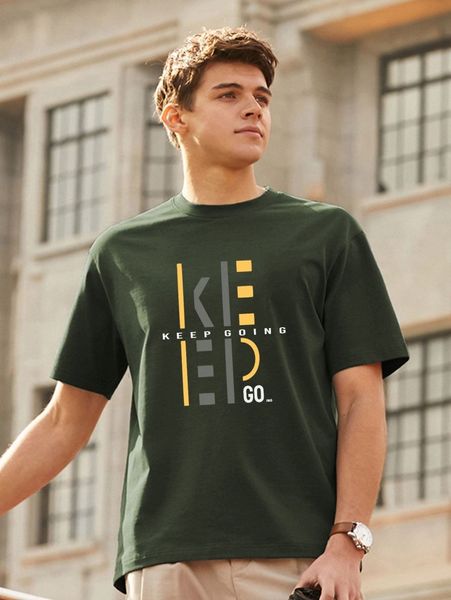men letter graphic tee n0km#, White;black