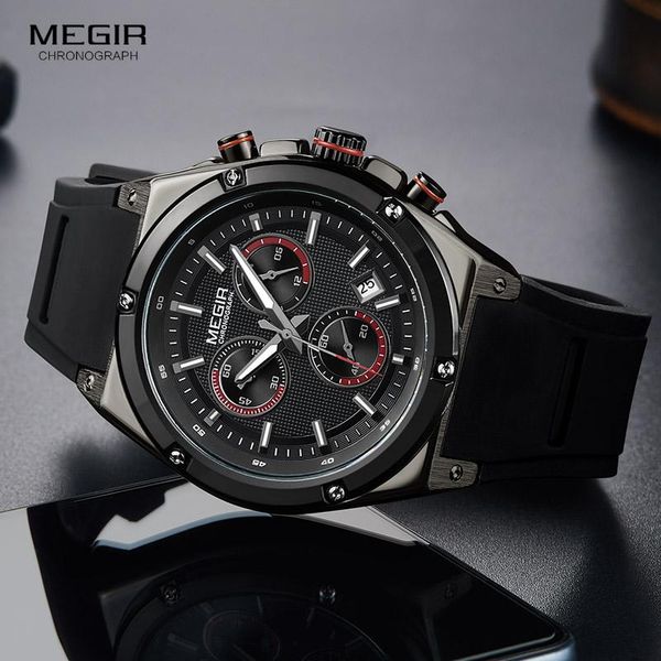 wristwatches megir men black silicone sports quartz wrist watches luminous relojios relojes waterproof chronograph clock montres q2073g-bk-1, Slivery;brown
wristwatches megir men black silicone sports quartz wrist watches luminous relojios relojes waterproof chronograph clock montres q2073g-bk-1, Slivery;brown