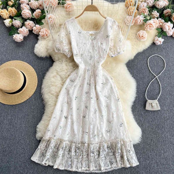 two piece dress 2021 summer women's sweet ladies lace beading v-neck short-sleeve high waist a-line korean elegant party rmp1, White
two piece dress 2021 summer women's sweet ladies lace beading v-neck short-sleeve high waist a-line korean elegant party rmp1, White