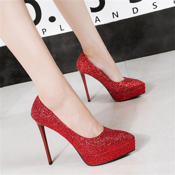 dress shoes women's lace-heeled 12.5cm high-heeled stiletto waterproof platform nightclub pointed shallow mouth sequins, Black
dress shoes women's lace-heeled 12.5cm high-heeled stiletto waterproof platform nightclub pointed shallow mouth sequins, Black