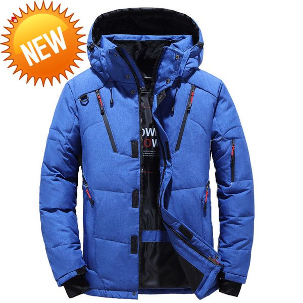 winter jacket men casual white duck down hooded coats diagonal zipper thick warm parka outdoor windbreaker hombre invierno, Black
winter jacket men casual white duck down hooded coats diagonal zipper thick warm parka outdoor windbreaker hombre invierno, Black