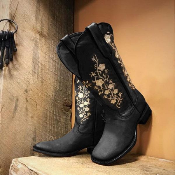 boots women's embroidery female casual low heels 2021 vintage west cowboy autumn winter women high, Black
boots women's embroidery female casual low heels 2021 vintage west cowboy autumn winter women high, Black