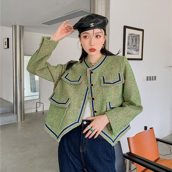 women's jackets spring autumn vintage elegant single breasted o-neck jacket outerwear women splice ribbon loose casual short coat femal, Black;brown
women's jackets spring autumn vintage elegant single breasted o-neck jacket outerwear women splice ribbon loose casual short coat femal, Black;brown
