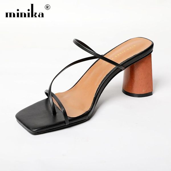 women summer sandals 2021 high heel slippers narrow band slides slip on open toe outdoor casual shoes, Black
women summer sandals 2021 high heel slippers narrow band slides slip on open toe outdoor casual shoes, Black