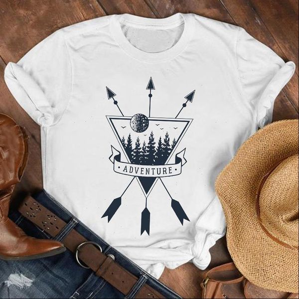 women lady t shirts forest camper trip mountain geometric 90s fashion shirt clothes womens female tee, White
women lady t shirts forest camper trip mountain geometric 90s fashion shirt clothes womens female tee, White