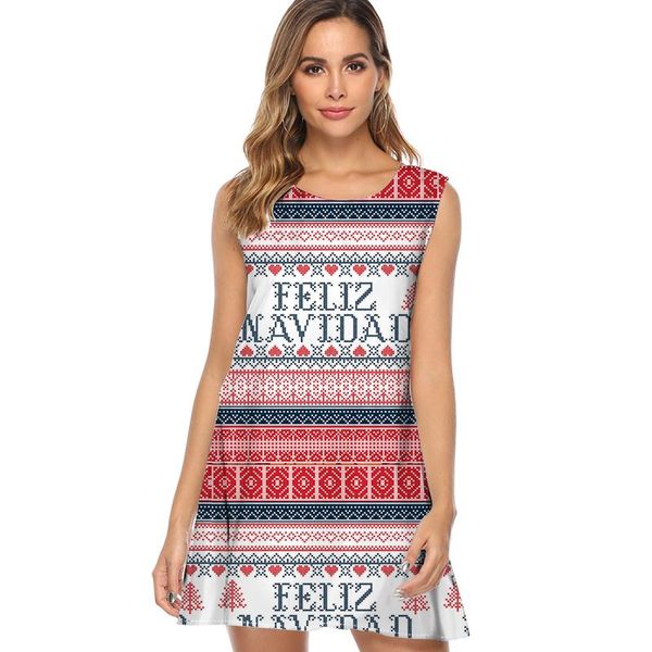 spanish christmas dress women fashion sleeveless feliz navidad print casual loose ladies summer a-line party dresses, Black;gray
spanish christmas dress women fashion sleeveless feliz navidad print casual loose ladies summer a-line party dresses, Black;gray