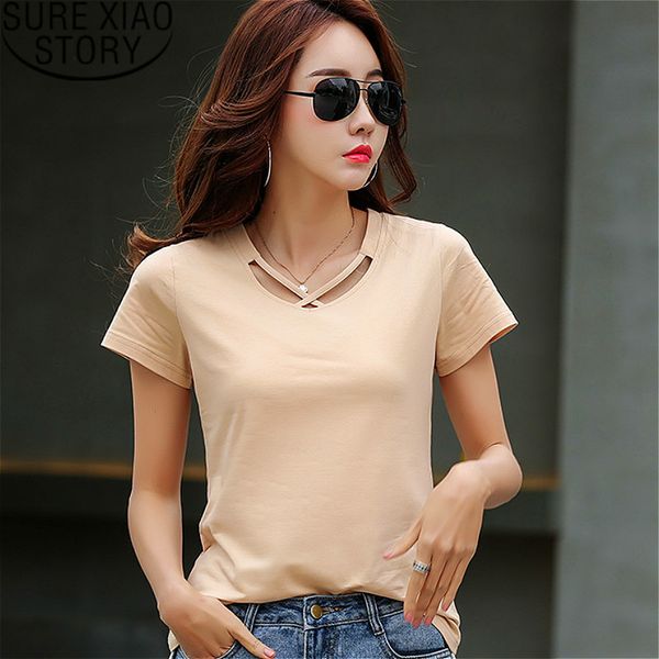 korean clothes shirts plus size t shirt womens clothing hole short solid v-neck women tshirt 2576 50 210415, White
korean clothes shirts plus size t shirt womens clothing hole short solid v-neck women tshirt 2576 50 210415, White