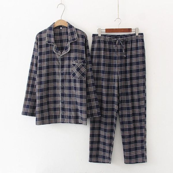 spring autumn men 100% cotton pajama sets long sleeve turn-down collar sleepwear suit casual plaid pyjamas men's, Black;brown
spring autumn men 100% cotton pajama sets long sleeve turn-down collar sleepwear suit casual plaid pyjamas men's, Black;brown