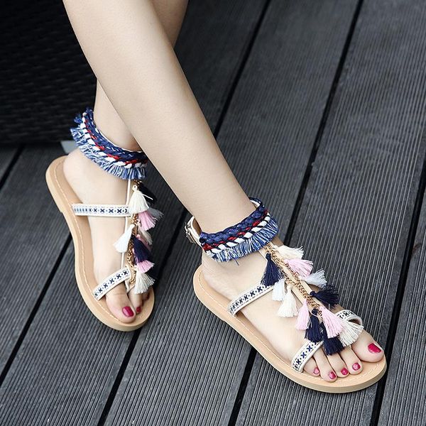 ethnic design mixed color tassel sandals women metal chains summer shoes fringe sandalias mujer ankle strap flip flops c204, Black
ethnic design mixed color tassel sandals women metal chains summer shoes fringe sandalias mujer ankle strap flip flops c204, Black