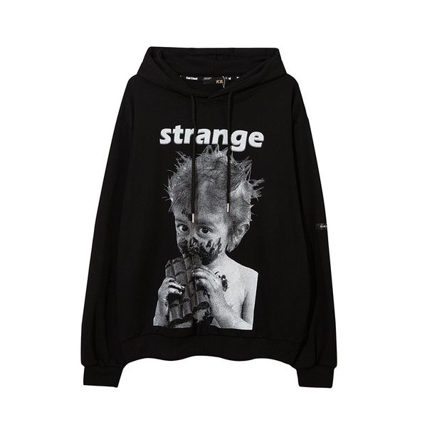 high street fashion brand hooded large sweater dark chocolate little girl long sleeve pullover men's hoodie, Black
high street fashion brand hooded large sweater dark chocolate little girl long sleeve pullover men's hoodie, Black