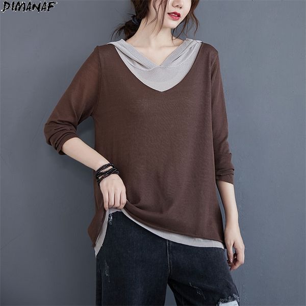 sweaters autumn pullover women female &tees elegant loose show thin knitting fake two-piece 5 colors 210531, White;black
sweaters autumn pullover women female &tees elegant loose show thin knitting fake two-piece 5 colors 210531, White;black