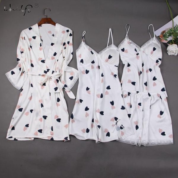 women's sleepwear 2-4 pieces pajamas sets print emulation silk satin pyjama women spring summer autumn homewear nightwear, Black;red
women's sleepwear 2-4 pieces pajamas sets print emulation silk satin pyjama women spring summer autumn homewear nightwear, Black;red