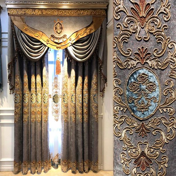 curtain & drapes european luxury gray curtains for living dining room bedroom fabric chenille embroidery valance custom
curtain & drapes european luxury gray curtains for living dining room bedroom fabric chenille embroidery valance custom