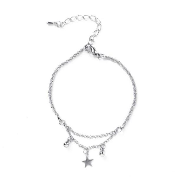 link, chain lucky geometric pentagram star pendant bracelet for women silver color multilayer metal twisted link party jewelry gifts, Black
link, chain lucky geometric pentagram star pendant bracelet for women silver color multilayer metal twisted link party jewelry gifts, Black