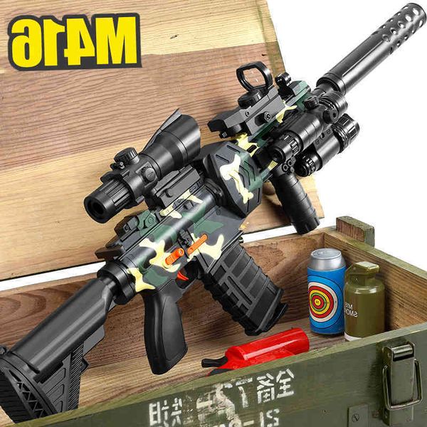 9825electric continuous firing soft bullet m416 children's toy machine gun fire simulation boy's small pistol chicken eating
9825electric continuous firing soft bullet m416 children's toy machine gun fire simulation boy's small pistol chicken eating
