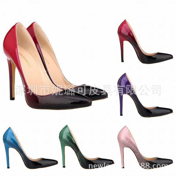 dress shoes women pointed toe pumps patent leather party 11cm thin high heels slip on size 35-42, Black
dress shoes women pointed toe pumps patent leather party 11cm thin high heels slip on size 35-42, Black